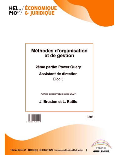 Méthodes d'organisation et...