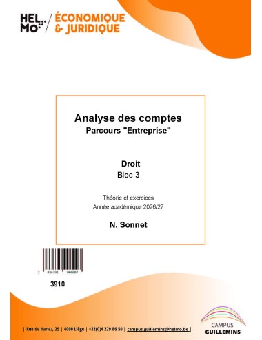 Analyse des comptes annuels